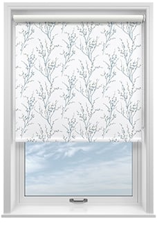 Laura Ashley Pussy Willow, Off White/Seaspray - Twist&Fit Roller Blind